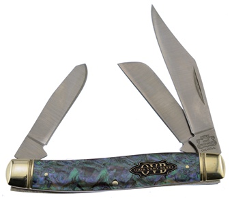 3.875" Faux Abalone Composite Stockman