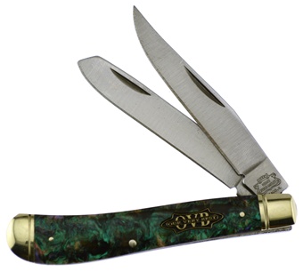 3.5" Faux Abalone Composite Stockman