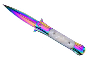 5" Imitation Pearl Stiletto w/Titanium Bolsters