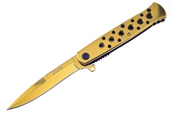 4" Gold Titanium Italian Stiletto