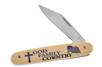 3.375" God Family Country Ivory