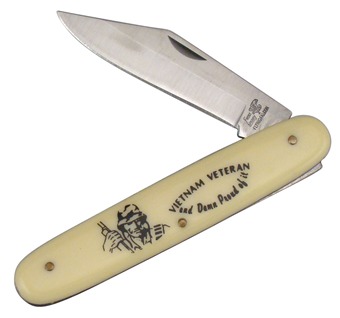 3.375" Vietnam Vet Ivory Novelty Knife