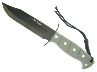12" Silver Composite Bowie w/Sheath