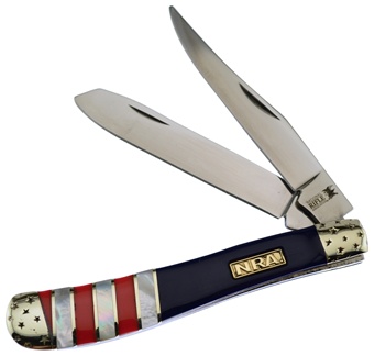3.875" Nra Mother Of Pearl/Acrylic Trapper