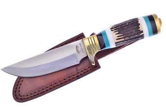 9.5" Torchbonew/Turquoise Stainless Steel