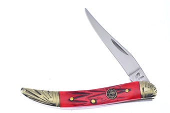 3" Red Jigged Bone Small Toothpick