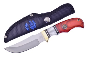 8" Wood/Imitation Pearl Hunter w/Sheath