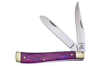 3 7/8" Purple Mother Of Pearl Mini Trapper
