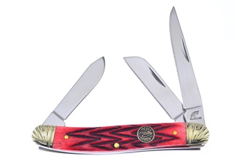 3.5" Red Jigged Bone Stockman