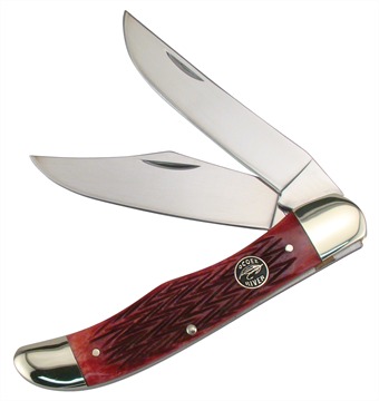 5.25" Red Pickbone Folding Hunter w/Sheath