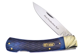 5.5" Blue Pickbone Lockback w/Nylon Sheath