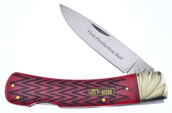 5.75" Red Jigged Bone Lockback