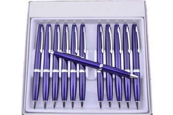 5.25" 12pc Blue Pen "Christmas"