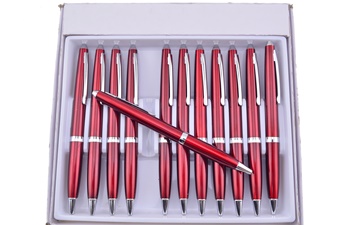 5.25" 12pc Red Pen "Christams"