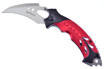 5.375" Red Aluminum Snapshot Karambit