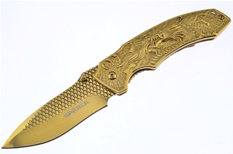 4.75" Gold Aluminum Dragon Snapshot