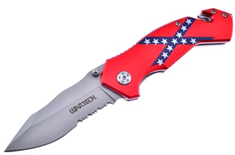 4.5" Confederate Flag Aluminum Snapshot Tactical