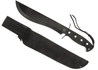 15" Black Rubber Bowie w/Sheath