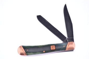 4.25" Rr Green Bone Copper Bolster Trapper