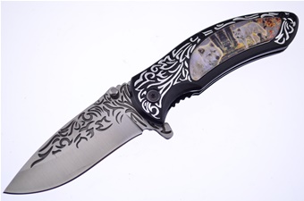 4 1/4" Wildlife Razor Wolf Jaz
