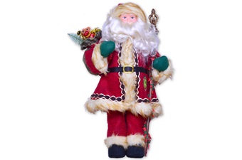 20" Hen + Rooster Santa Claus