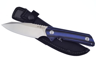 9"Overall Blue Black G10 Full Tang Nylon Sheath