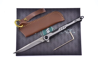 4.75" Stainless Steel Black Titanium 7cr Satin Stainless Steel