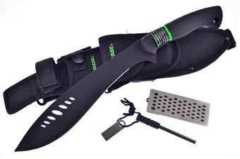 19.7" Black Composite Kukri Machete