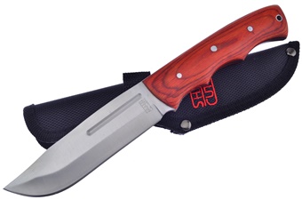 9" Pakkawood Bowie w/Nylon Sheath