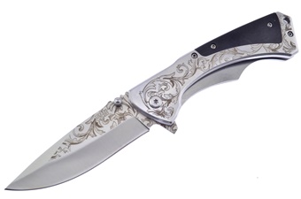 5" Stainless Steel w/Black Pakkawood Insert Snapshot