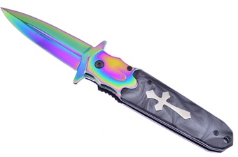 5"Black Resin Stiletto Rb Titanium. Blade