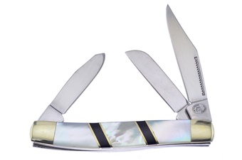 3.875" Black Onyx/Mother Of Pearl Stockman