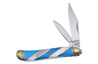 2.875" Mother Of Pearl/Turquoise Little Peanut