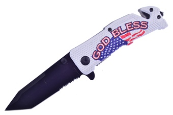 4.75" God Bless Flag Tact