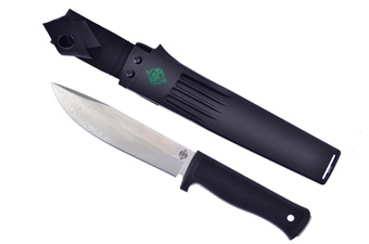 11" Black Rubberized Bowie w/Sheath