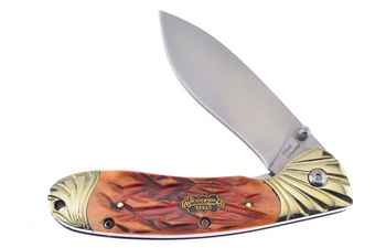 4.5" Chestnut Jigged Bone Liner Lock