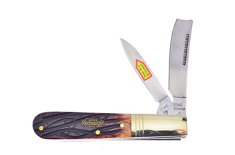 3.5" Steel Warrior Stag Bone Resin Razor Barlow