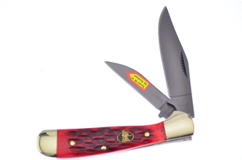 3.25" Dark Red Jig Bone Locking Copperhead