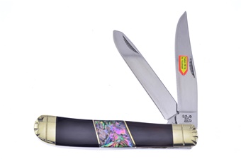 4.25" Buffalo Horn/Abalone Trapper