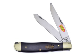 4.25" Black Smoothbone 440 Stainless Steel Trapper