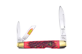 4" Red Walnut Bone Lockback Whittler