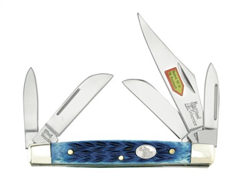 3.5" Cancun Blue Jigged Bone Kentucky 5-Blade