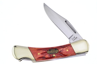 3.5" Chestnut Jigged Bone Warrior Lockback