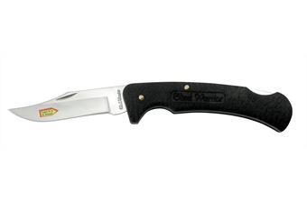 5" Black Rubberized Folding Hunter