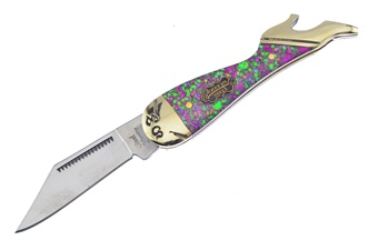 4.5" Steel Warrior Mardir Gras Resin Leg Knife