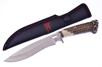 12" Stag Bone Resins Black Nylon Sheath