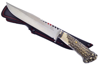 12" Stag Bone Resin w/ Nlyon Sheath