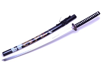 39" Black Fabric-Wrapped Carbon Steel Katana