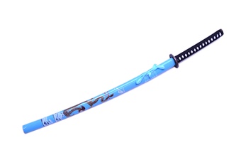 39" Fabric-Wrapped Katana w/Blue Dragon Scabbard