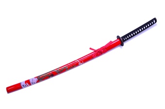 39" Fabric-Wrapped Katana w/Red Dragon Scabbard